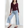 Buzzy Ribana Önden Düğmeli Body Mürdüm - 55095.1567.