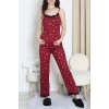 Cares İp Askılı Dantelli Altı Pijama Takım Bordo - 161.1287.