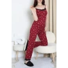 Cares İp Askılı Dantelli Altı Pijama Takım Bordo - 161.1287.