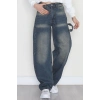Carpenter Detaylı Baggy Kot Pantolon Tintyıkama - 40087.1184.