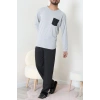 Cep Detay Süprem Erkek Pijama Takımı Gri - 42218.1048.