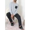 Cep Detay Süprem Erkek Pijama Takımı Gri - 42218.1048.