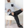 Cep Detay Süprem Erkek Pijama Takımı Gri - 42218.1048.