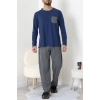 Cep Detay Süprem Erkek Pijama Takımı Lacivert - 42218.1048.