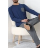 Cep Detay Süprem Erkek Pijama Takımı Lacivert - 42218.1048.