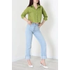 Cepli Crop Poplin Gömlek Haki - 43951.2131.