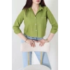 Cepli Crop Poplin Gömlek Haki - 43951.2131.