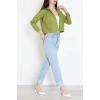 Cepli Crop Poplin Gömlek Haki - 43951.2131.