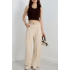 Cepten Pileli Palazzo Pantolon Bej - 90113.1397.