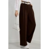 Cepten Pileli Palazzo Pantolon Koyukahve - 90113.1397.