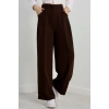 Cepten Pileli Palazzo Pantolon Koyukahve - 90113.1397.