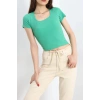 Çerçeve Yaka Crop Body Yeşil - 70538.1388.