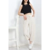 Çımalı Şalvar Pantolon Krem1 - 320.1247.