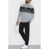 Çizgili Erkek Triko Gri - 2530.2052.