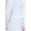 Çizgili Kaşkorse İkili Takım Mavibeyaz - 55033.1567.