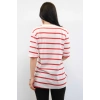 Çizgili Penye Tshirt Kırmızı