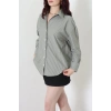 Çizgili Poplin Gömlek Haki - 7483.1437.