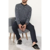 Çizgili Süprem Erkek Pijama Takımı Lacivert - 51220.1838.