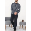 Çizgili Süprem Erkek Pijama Takımı Lacivert - 51220.1838.