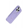CPT05 Apple iPhone 14 Pro Max Regal Magsafe Standlı Kapak - Lila