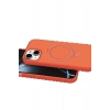 CPT05 Apple iPhone 14 Regal Magsafe Standlı Kapak - Turuncu