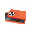 CPT05 Apple iPhone 15 Pro Max Regal Magsafe Standlı Kapak - Turuncu