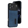CPT05 Apple iPhone 17 Pro Max Sara Kartvizitli Deri Kılıf - Lacivert