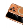 CPT05 Apple iPhone 17 Pro Tash Diamond Magsafe Kapak - Turuncu