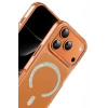 CPT05 Apple iPhone 17 Pro Tash Diamond Magsafe Kapak - Turuncu