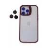 CPT05 iPhone 14 Pro Kılıf Roblox Lens Standlı Kapak - Bordo