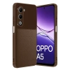 CPT05 Oppo A5 4G Auto Focus Karbon Kapak - Kahverengi
