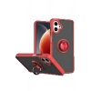 CPT05 Samsung Galaxy A07 4G Montreal Yüzüklü Silikon Kapak - Kırmızı