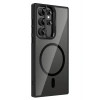 CPT05 Samsung Galaxy S23 Ultra Remim Lensli Magsafe Standlı Kapak - Siyah