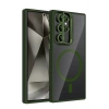 CPT05 Samsung Galaxy S25 Ultra Remim Lensli Magsafe Standlı Kapak - Koyu Yeşil