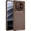 CPT05 Xiaomi Redmi Note 14 Pro Plus Kılıf Auto Focus Karbon Kapak - Kahverengi