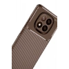 CPT05 Xiaomi Redmi Note 14 Pro Plus Kılıf Auto Focus Karbon Kapak - Kahverengi