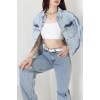 Crop Kot Ceket Mavi - 2721.1367.