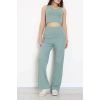 Crop Pantolon İkili Kaşkorse Takım Mint - 71040.1748.