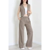 Crop Yelek Pantolon Takım Haki - 7565.1437.
