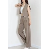 Crop Yelek Pantolon Takım Haki - 7565.1437.
