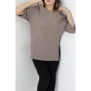 Dabıl Kol Yırtmaçlı Kaşkorse Bluz Açıkkahve - 71056.1748.