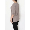 Dabıl Kol Yırtmaçlı Kaşkorse Bluz Açıkkahve - 71056.1748.