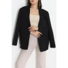 Dabıl Kumaş Astarlı Oversize Blazer Ceket Siyah - 32493.1920.