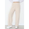 Dabıl Kumaş Bel Lastikli Palazzo Pantolon Bej - 2082.1991.