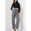 Dabıl Kumaş Beli Bağcıklı Pantolon Antrasit - 51615.683.