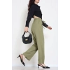 Dabıl Kumaş Beli Bağcıklı Pantolon Çağla - 51615.683.