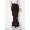 Dabıl Kumaş Beli Bağcıklı Pantolon Kahve - 51615.683.