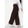 Dabıl Kumaş Beli Bağcıklı Pantolon Kahve - 51615.683.