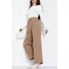 Dabıl Kumaş Beli Bağcıklı Pantolon Latte - 51615.683.