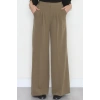 Dabıl Kumaş Beli Lastikli Palazzo Pantolon Haki - 51063.1991.